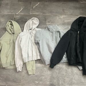 Brandy Melville Hoodie Bundle - Black, Gray, Green